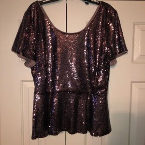 Sparkly peplum top